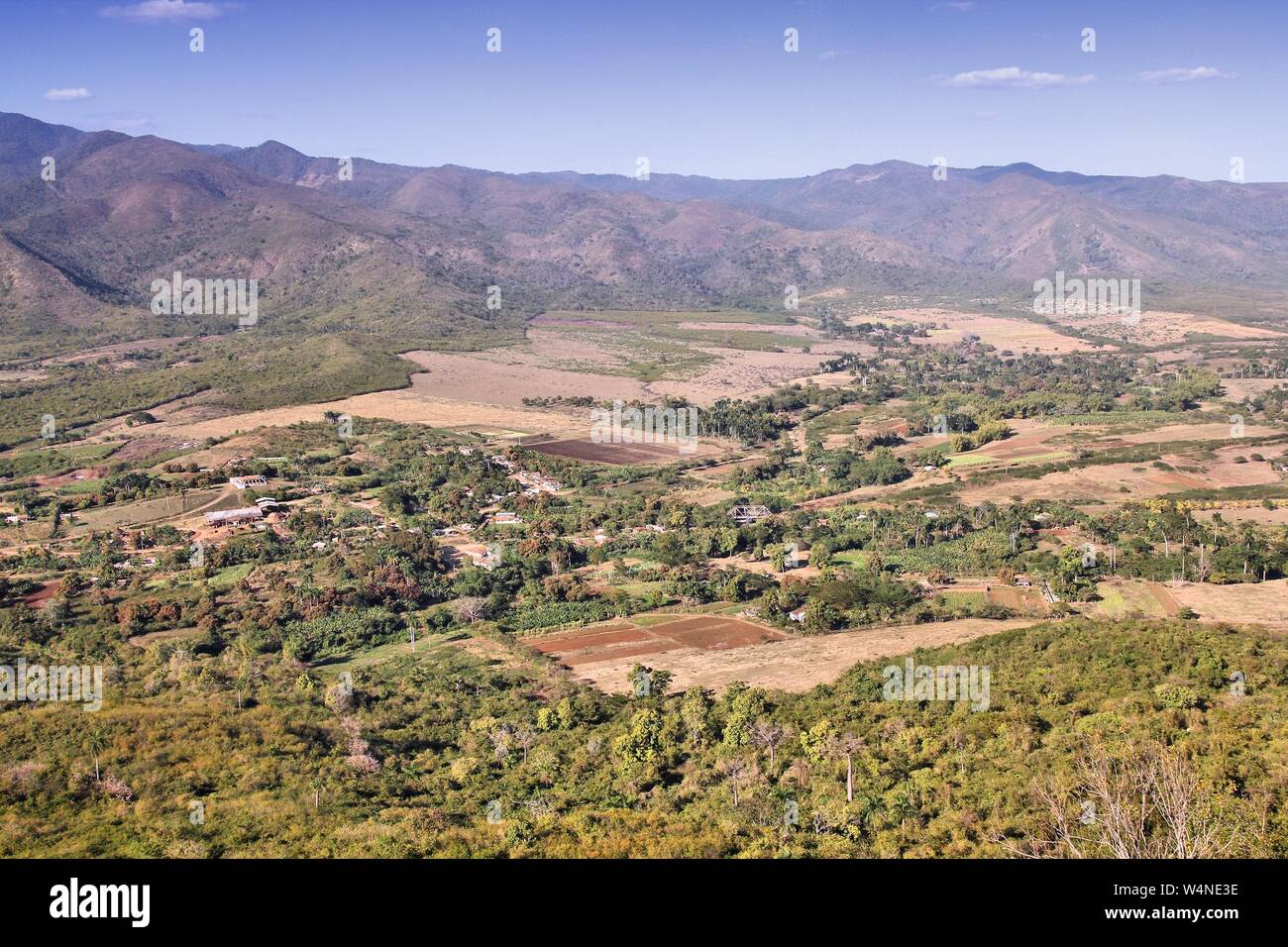 Kuba Landschaft - Valle de Los Ingenios (Tal der Zuckermühlen), UNESCO-Weltkulturerbe. Stockfoto
