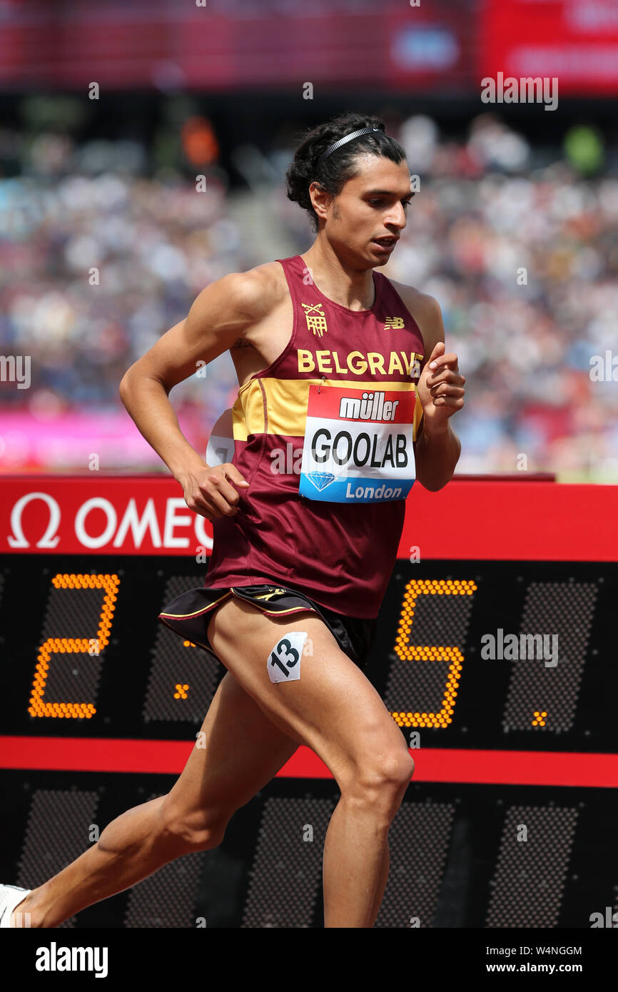 Nick GOOLAB (Großbritannien) konkurrieren in der Männer 5000 m-Finale bei den 2019, IAAF Diamond League, Jubiläum Spiele, Queen Elizabeth Olympic Park, Stratford, London, UK. Stockfoto
