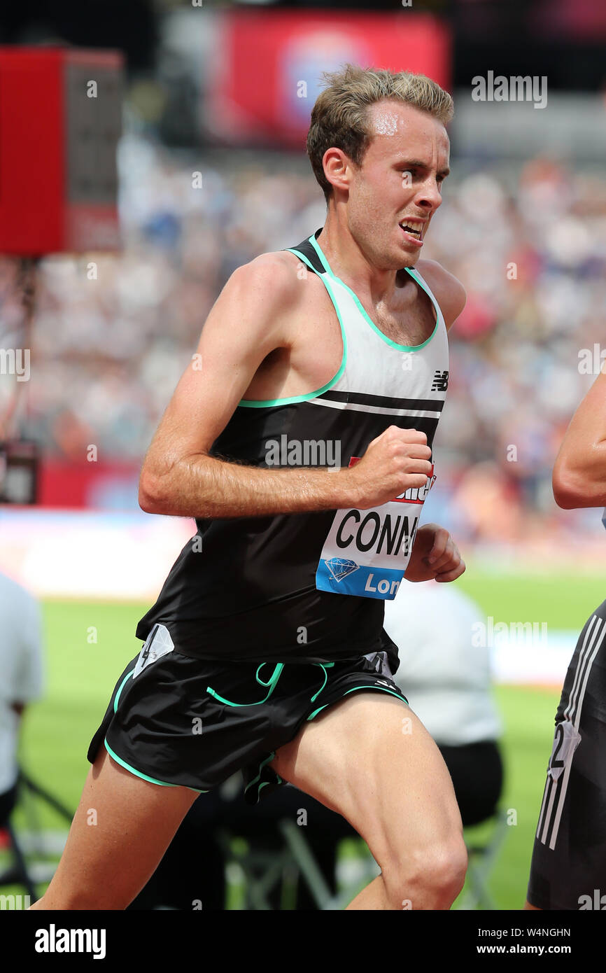 Ben CONNOR (Großbritannien) konkurrieren in der Männer 5000 m-Finale bei den 2019, IAAF Diamond League, Jubiläum Spiele, Queen Elizabeth Olympic Park, Stratford, London, UK. Stockfoto