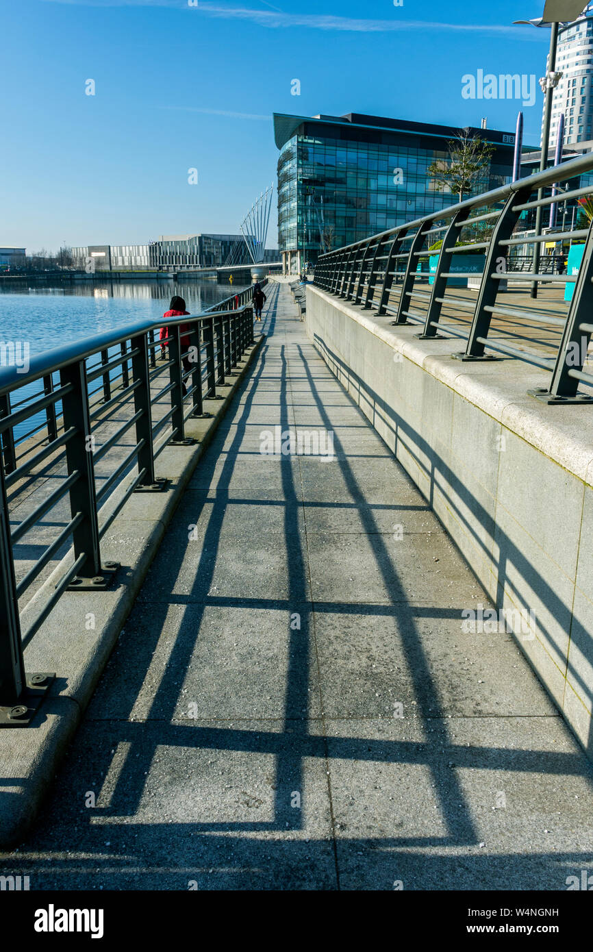 Die BBC Quay House und die North Bay Waterfront an der MediaCityUK Komplex, Salford Quays, Manchester, UK Stockfoto