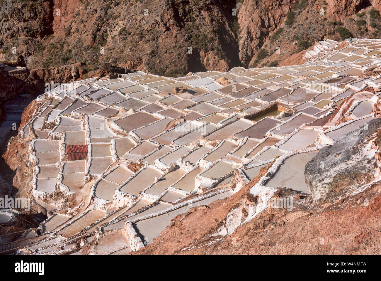 Die erstaunliche Salinen von Maras, das Heilige Tal, Peru Stockfoto