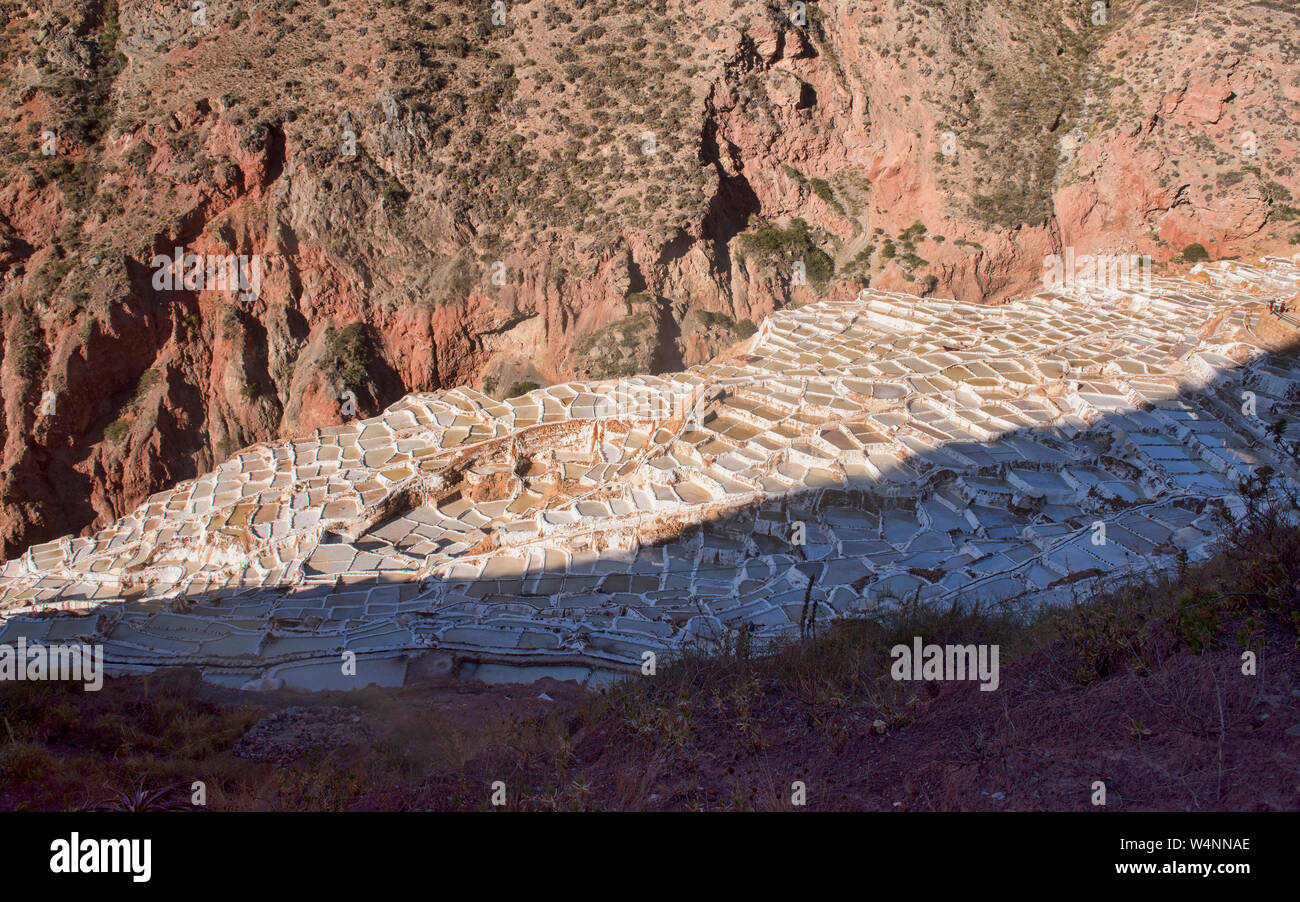 Die erstaunliche Salinen von Maras, das Heilige Tal, Peru Stockfoto