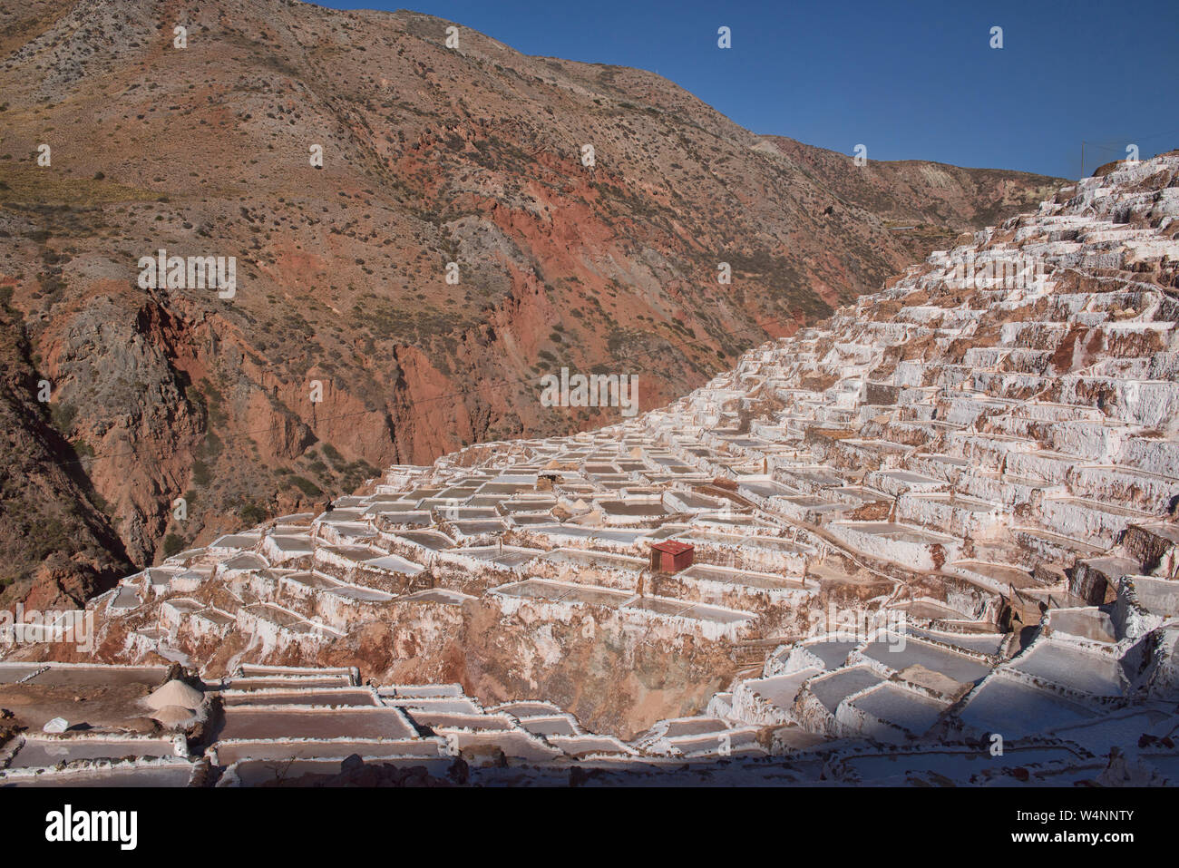 Die erstaunliche Salinen von Maras, das Heilige Tal, Peru Stockfoto