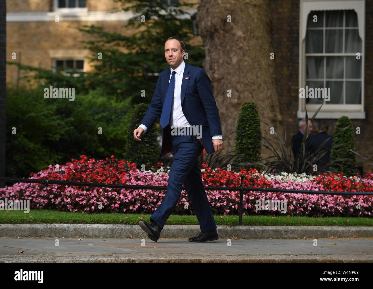 Matt Hancock Ankommen für ein Treffen mit dem neuen Ministerpräsidenten Boris Johnson in der Downing Street, London. Stockfoto