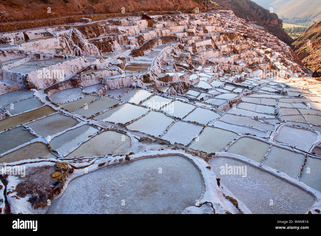 Die erstaunliche Salinen von Maras, das Heilige Tal, Peru Stockfoto