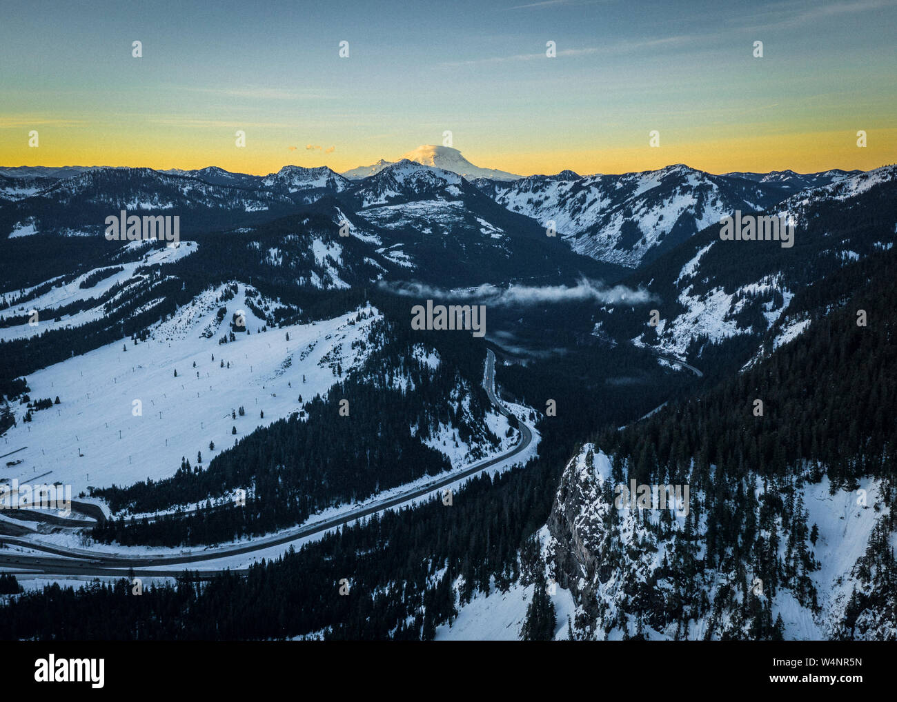 Winter Berge in Washington. Stockfoto