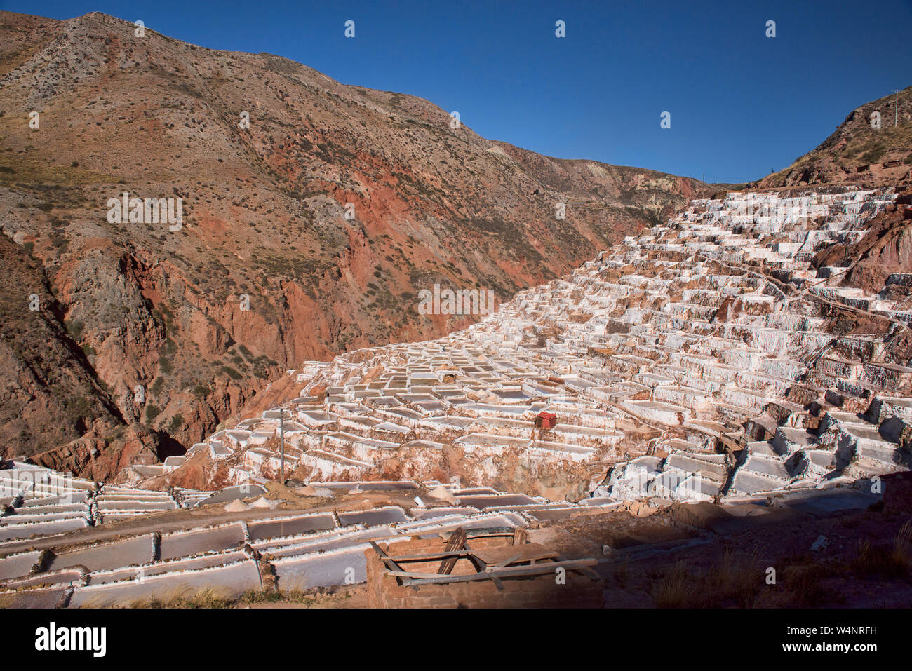 Die erstaunliche Salinen von Maras, das Heilige Tal, Peru Stockfoto