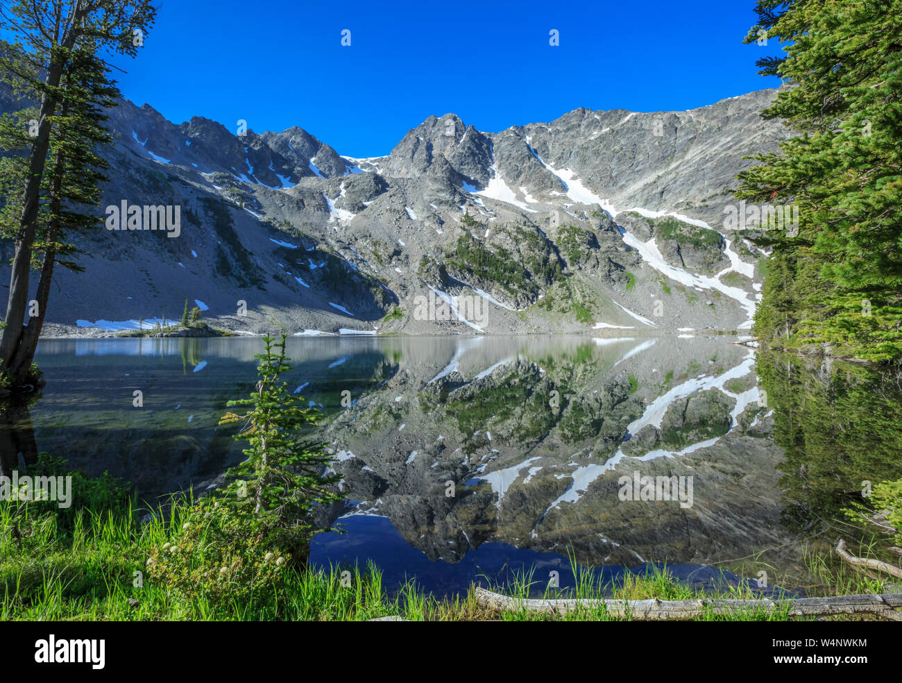 Obere miner See unterhalb sacajawea Peaks im beaverhead Berge in der Nähe von Jackson, Montana Stockfoto