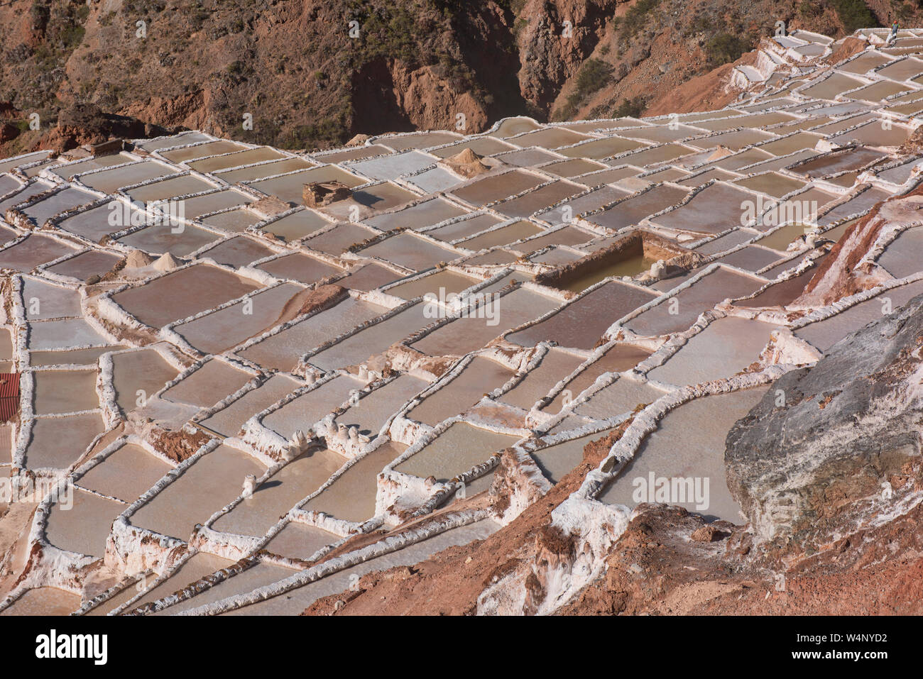 Die erstaunliche Salinen von Maras, das Heilige Tal, Peru Stockfoto