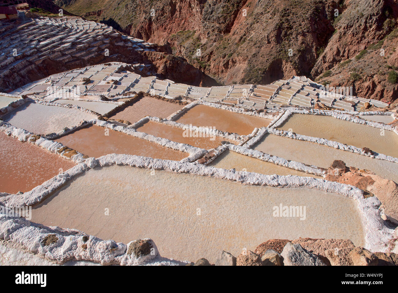 Die erstaunliche Salinen von Maras, das Heilige Tal, Peru Stockfoto