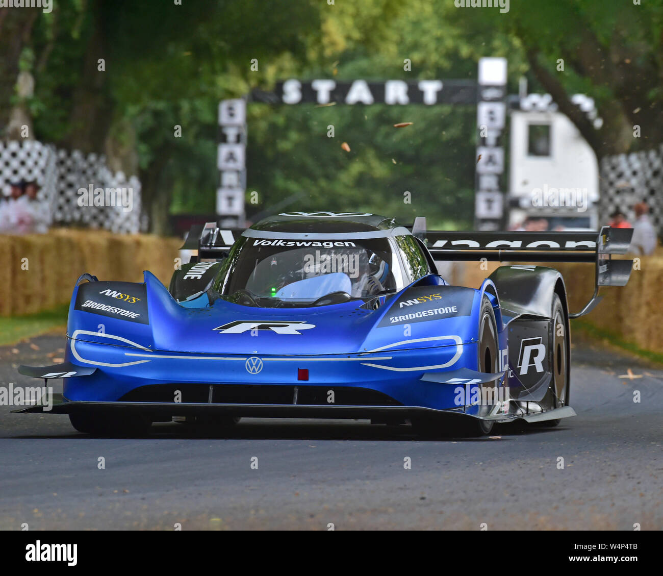 Romain Dumas, Volkswagen ID-R, Shootout Final, Goodwood Festival der Geschwindigkeit, 2019, Festival der Speed, Speed Kings, Astro-rekorde des Motorsports, 20. Juli Stockfoto