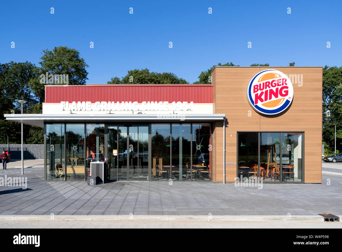 Burger King fast food Restaurant in Spijkenisse, Niederlande. Stockfoto