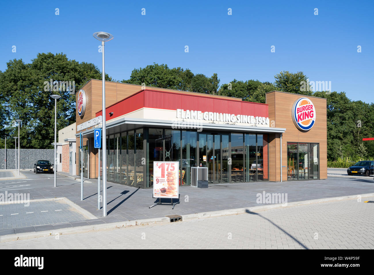 Burger King fast food Restaurant in Spijkenisse, Niederlande. Stockfoto