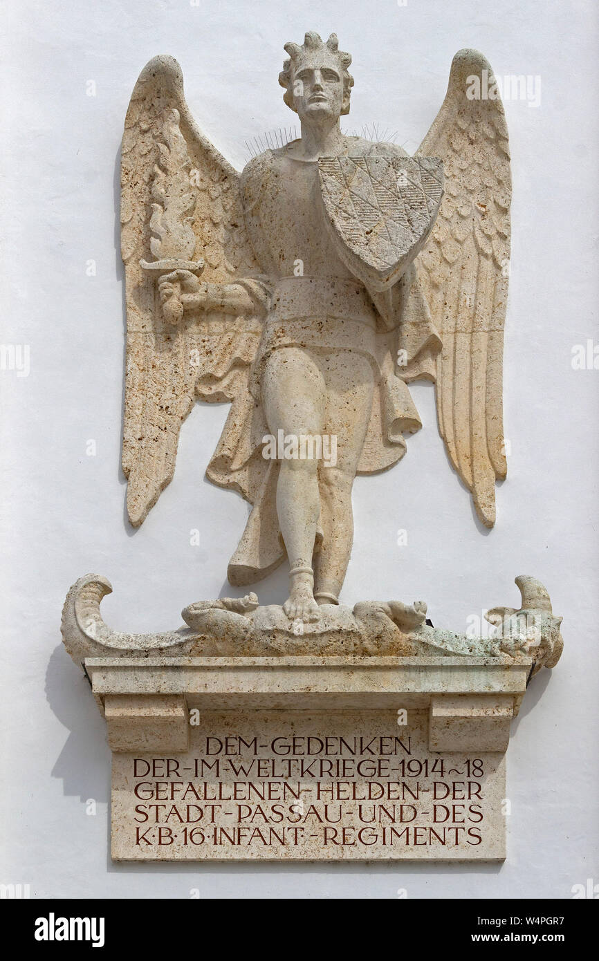 War Memorial, Passau, Niederbayern, Deutschland Stockfoto