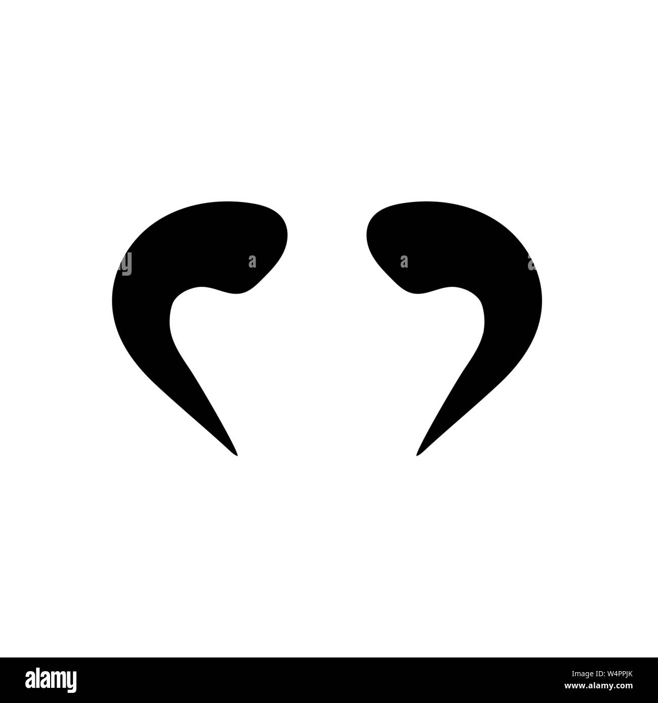 Devil horn Vektor Icon Design Illustration Vorlage Stock Vektor