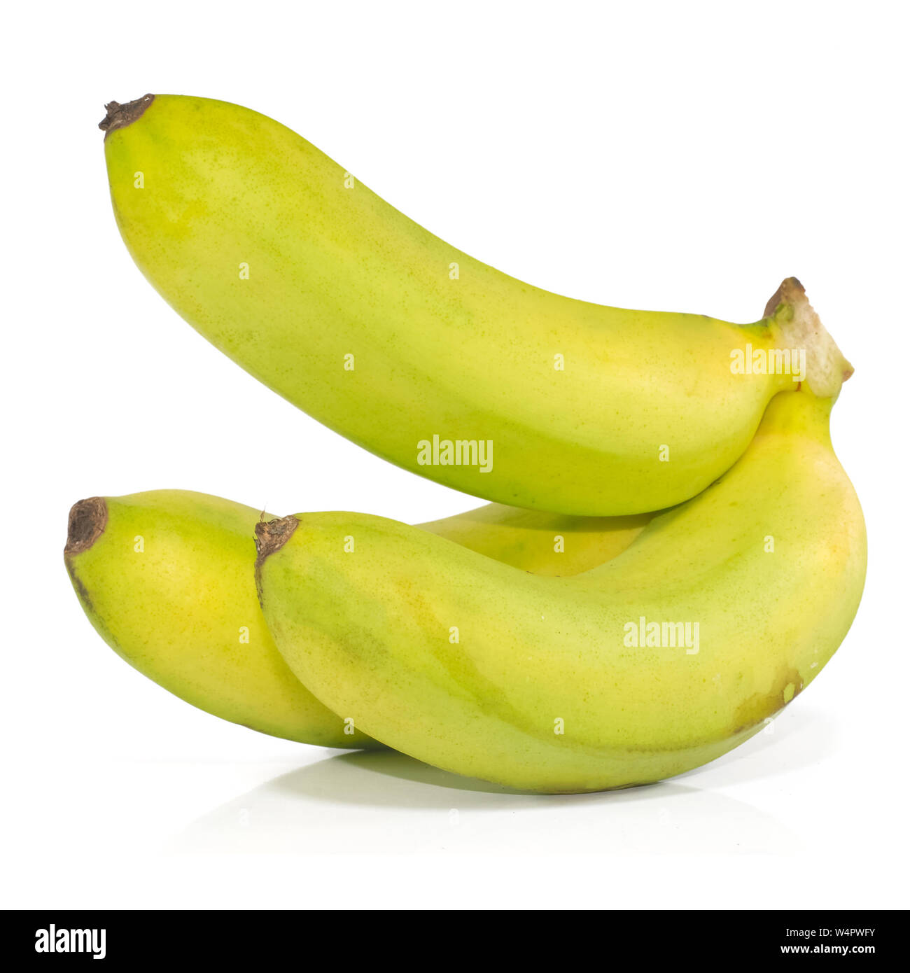Frischen Bananen Obst auf weißem Hintergrund Stockfoto