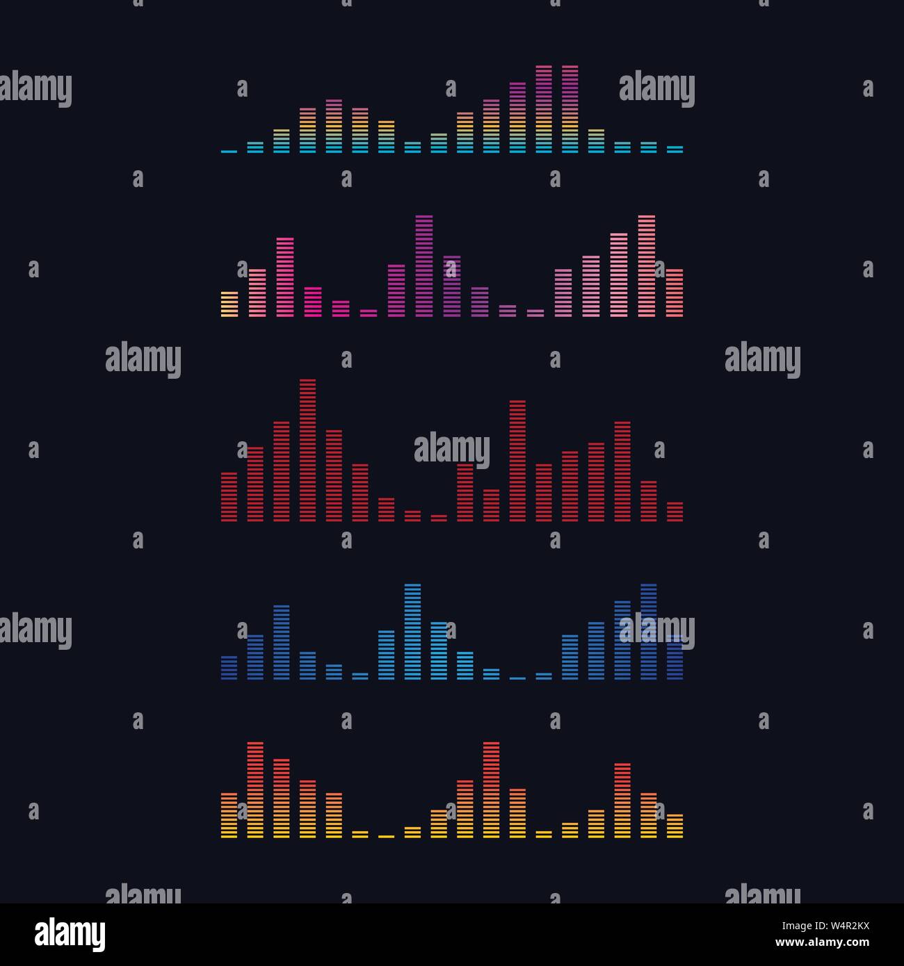 Schallwellen Vector Illustration Design Template Stock Vektor