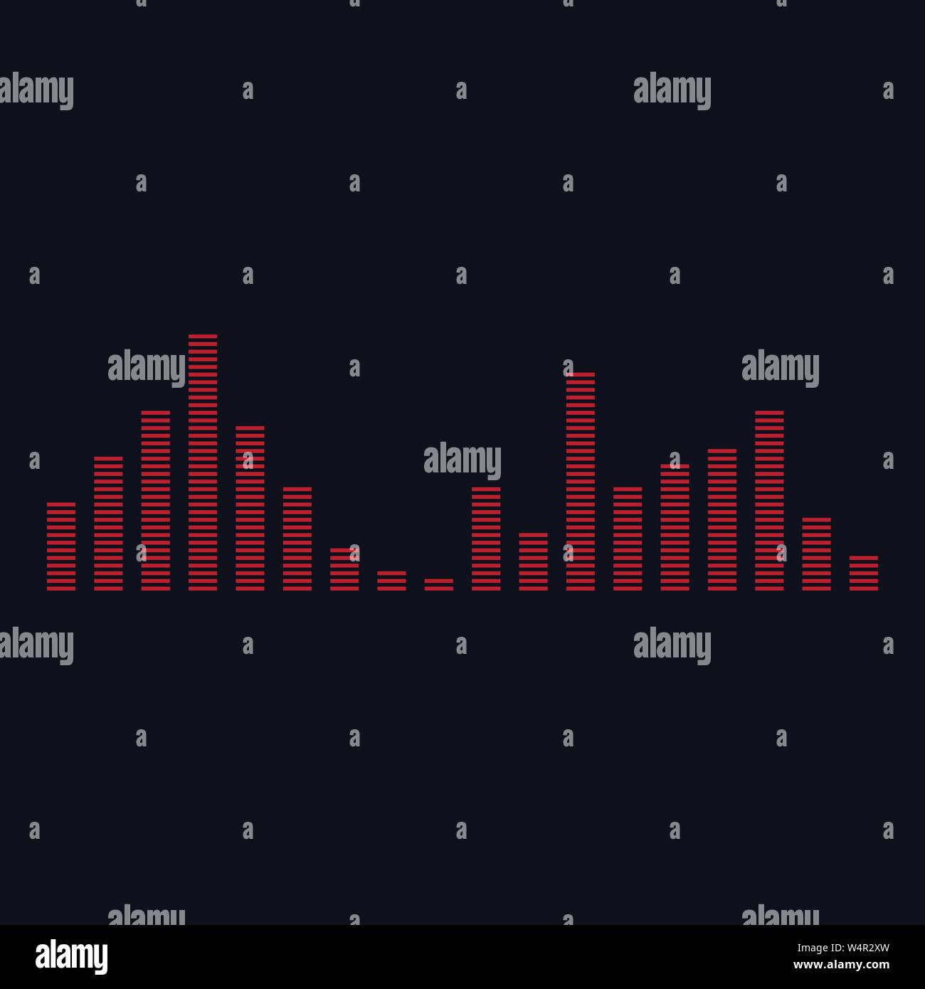 Schallwellen Vector Illustration Design Template Stock Vektor