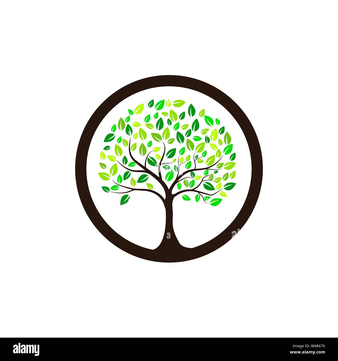 Logos der Grüne Baum Blatt ökologie Natur element Vektor Stock Vektor