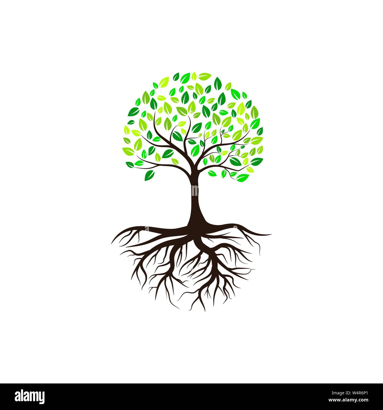 Logos der Grüne Baum Blatt ökologie Natur element Vektor Stock Vektor