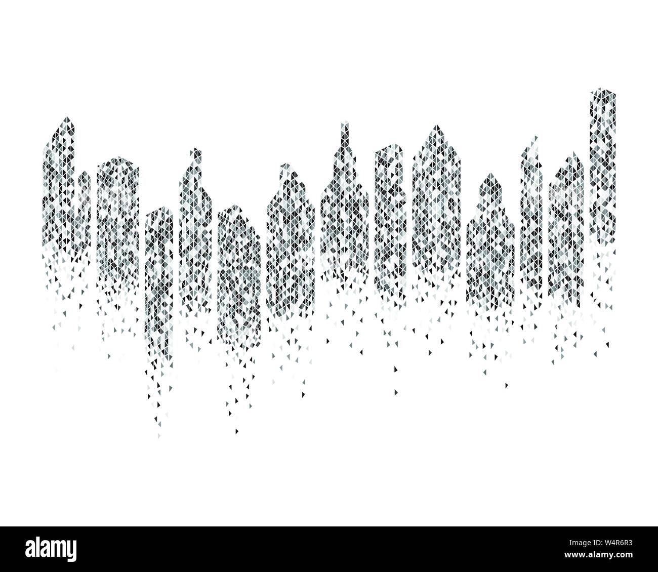 Skyline der Stadt Hintergrund Vector Illustration Design Stock Vektor