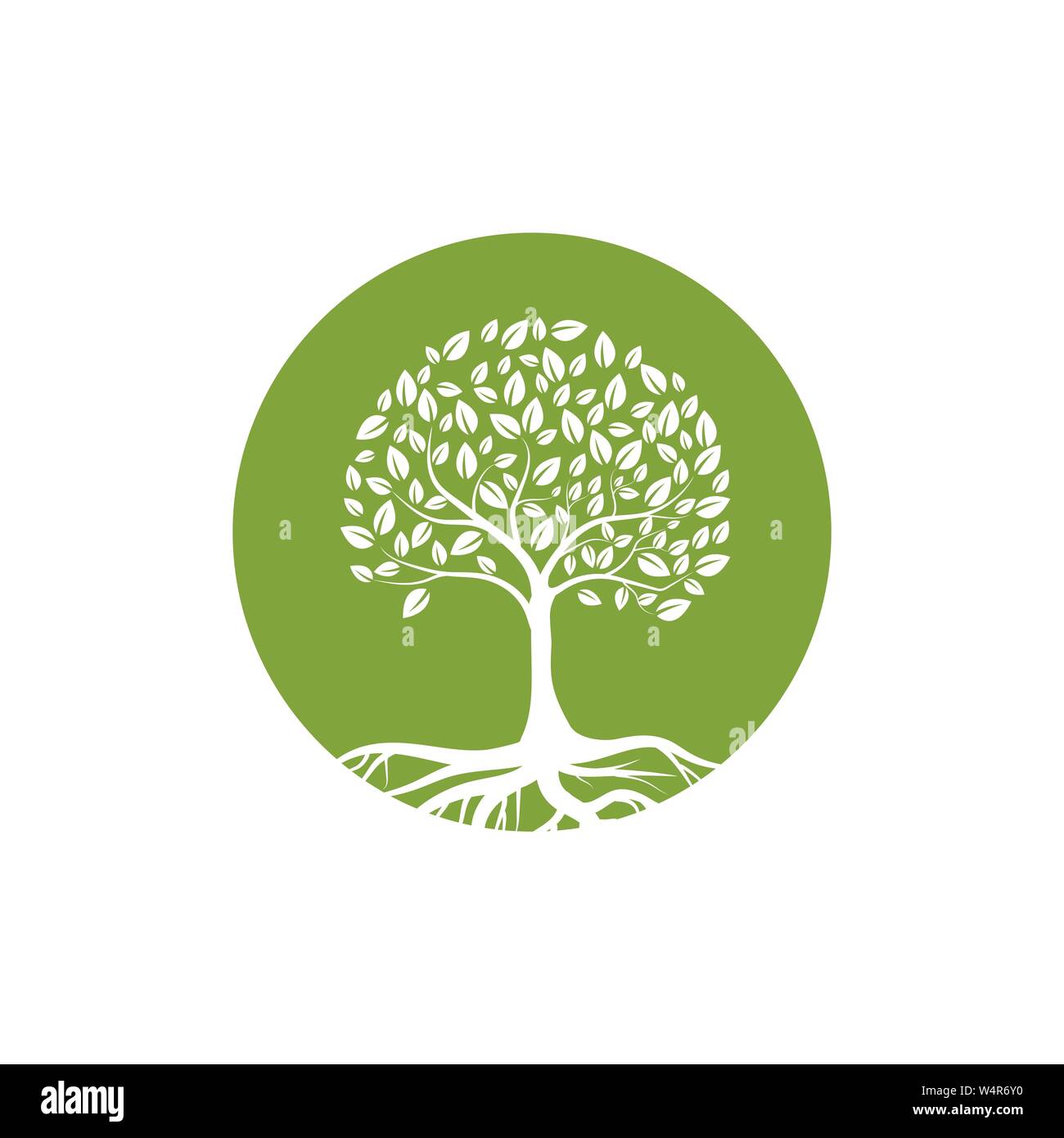 Logos der Grüne Baum Blatt ökologie Natur element Vektor Stock Vektor