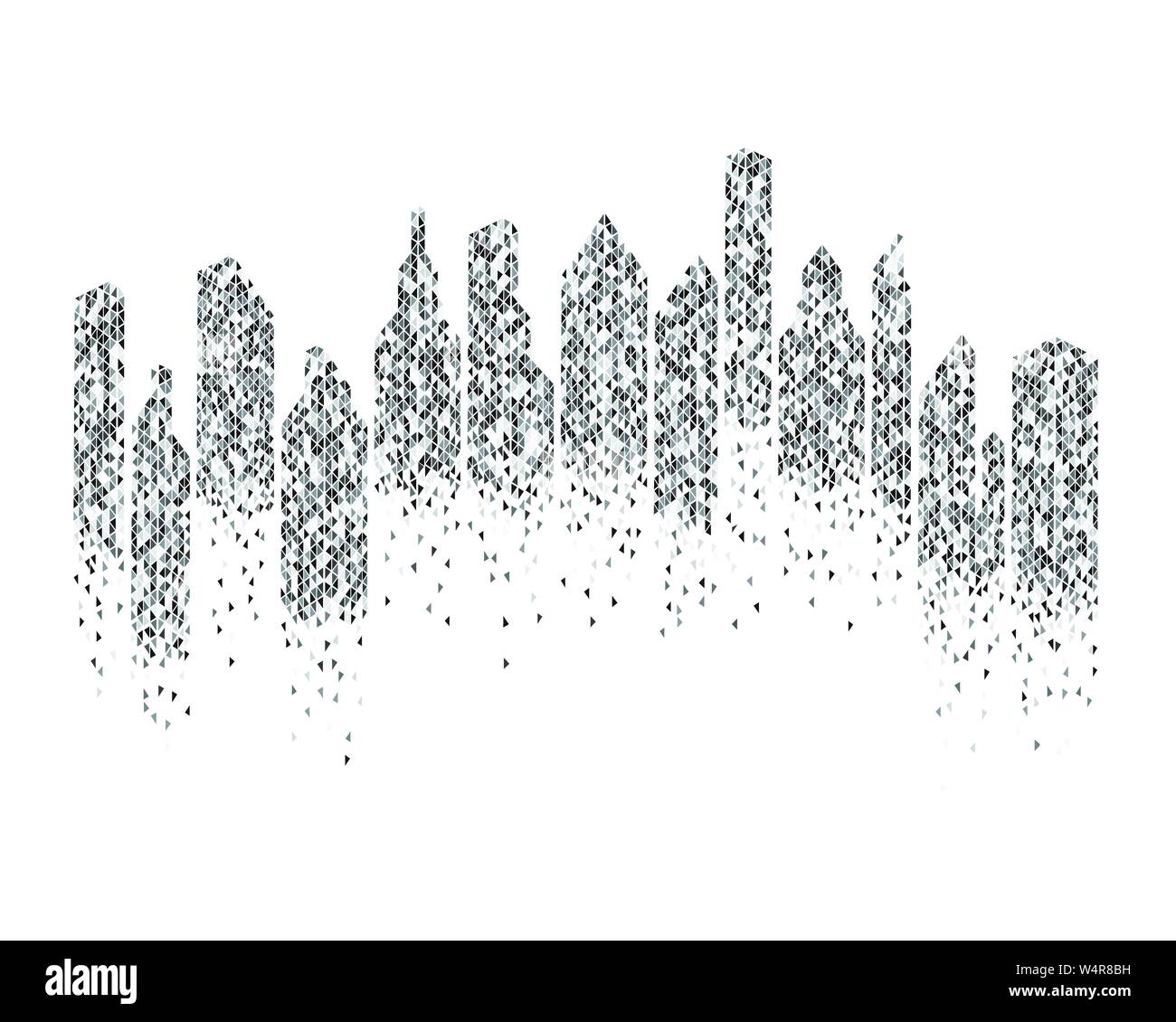 Skyline der Stadt Hintergrund Vector Illustration Design Stock Vektor