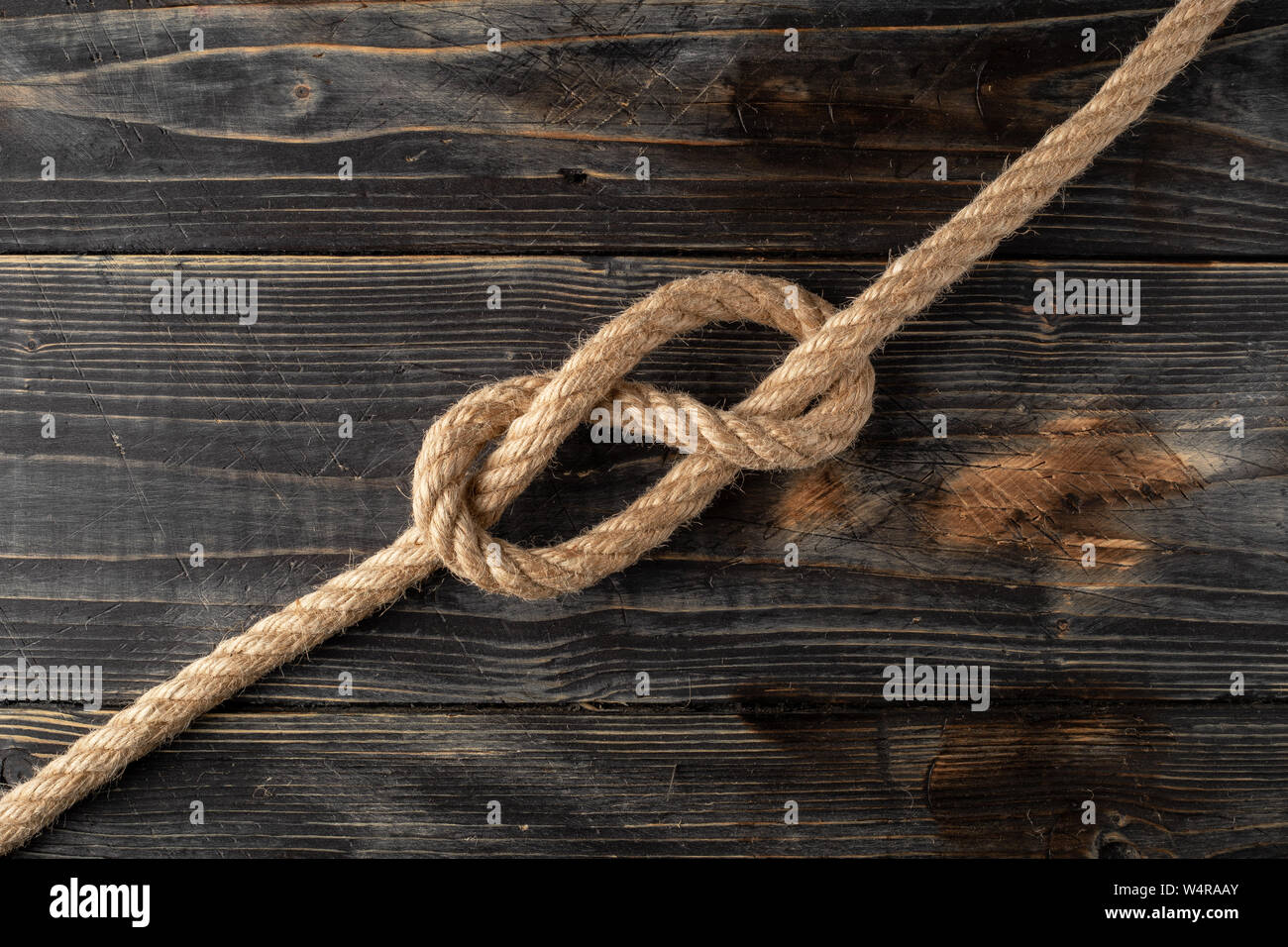 Abbildung 8 Knoten. Seil Knoten Stockfoto