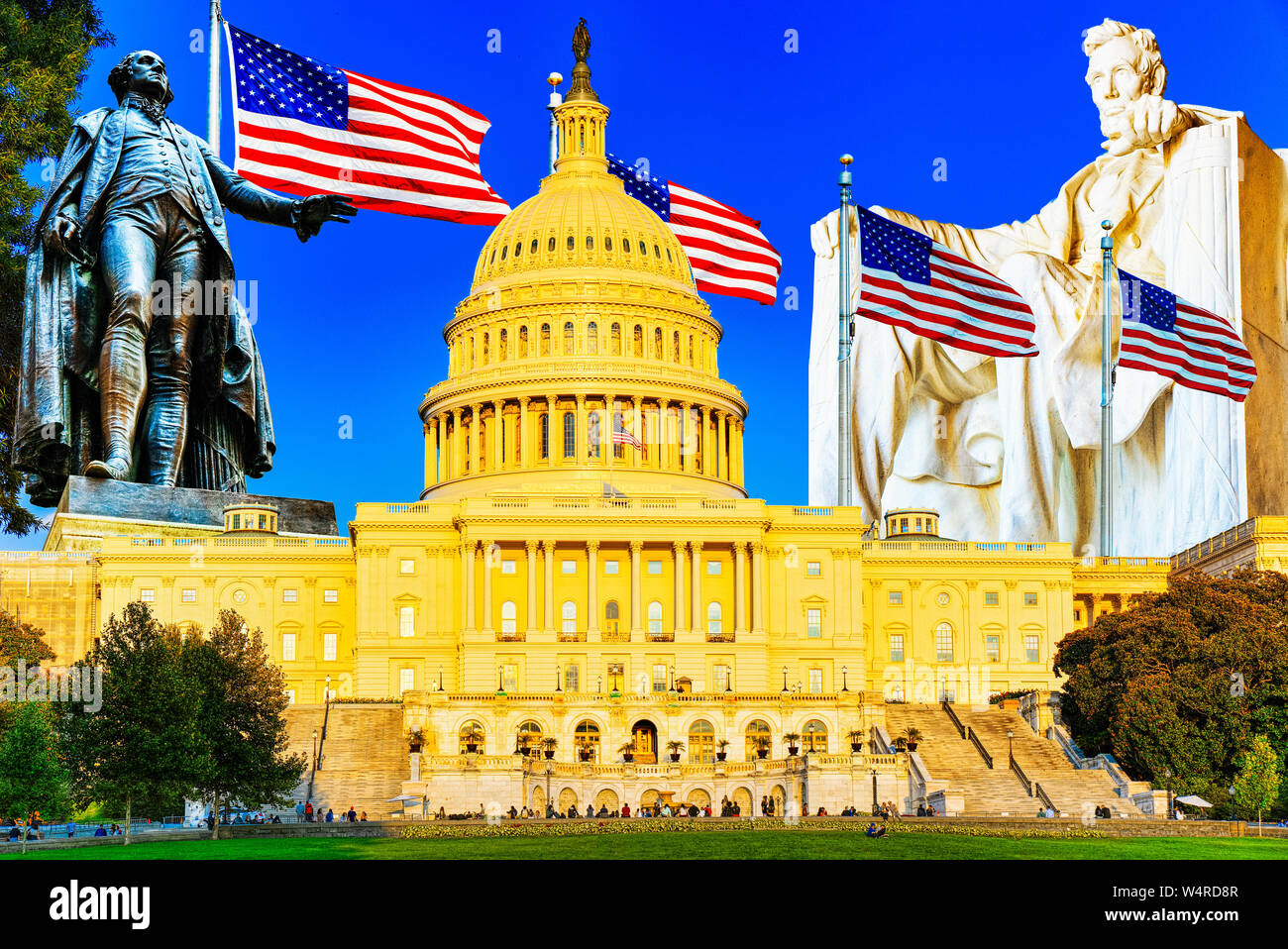 United States Capitol, Capitol, der Heimat des Kongresses der Vereinigten Staaten, legislative der US-Bundesregierung. Stockfoto
