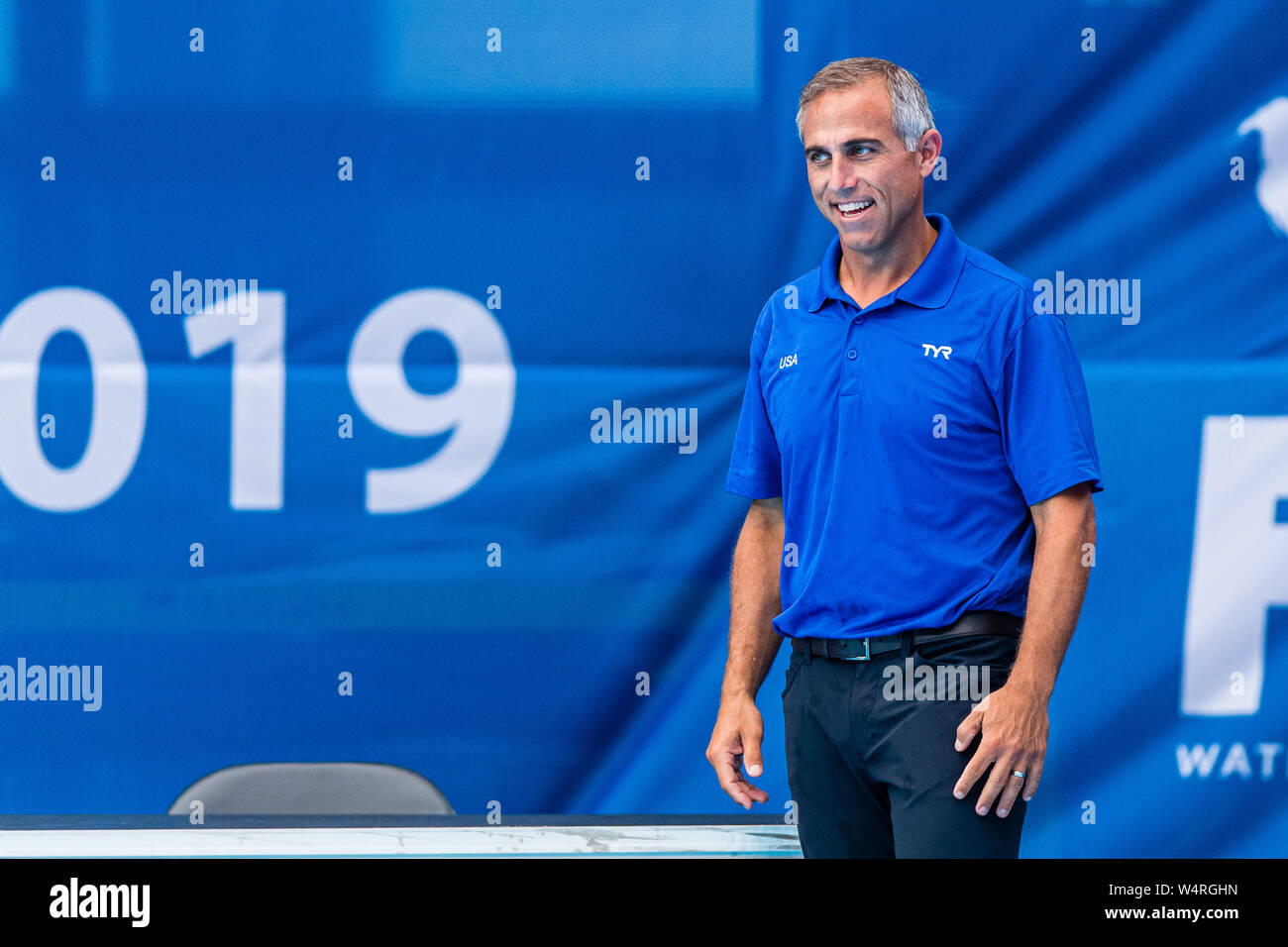 24-07-2019: WK Wasserball: USA / Australien: Gwangju KRIKORIAN Adam (USA) Gwangju Südkorea 24 Wasserball W43 USA - AUS 07/2019. FINA World Aquatics Championships Nambu University Grounds Orange Pictures / Deepbluemedia / Insidefoto Stockfoto