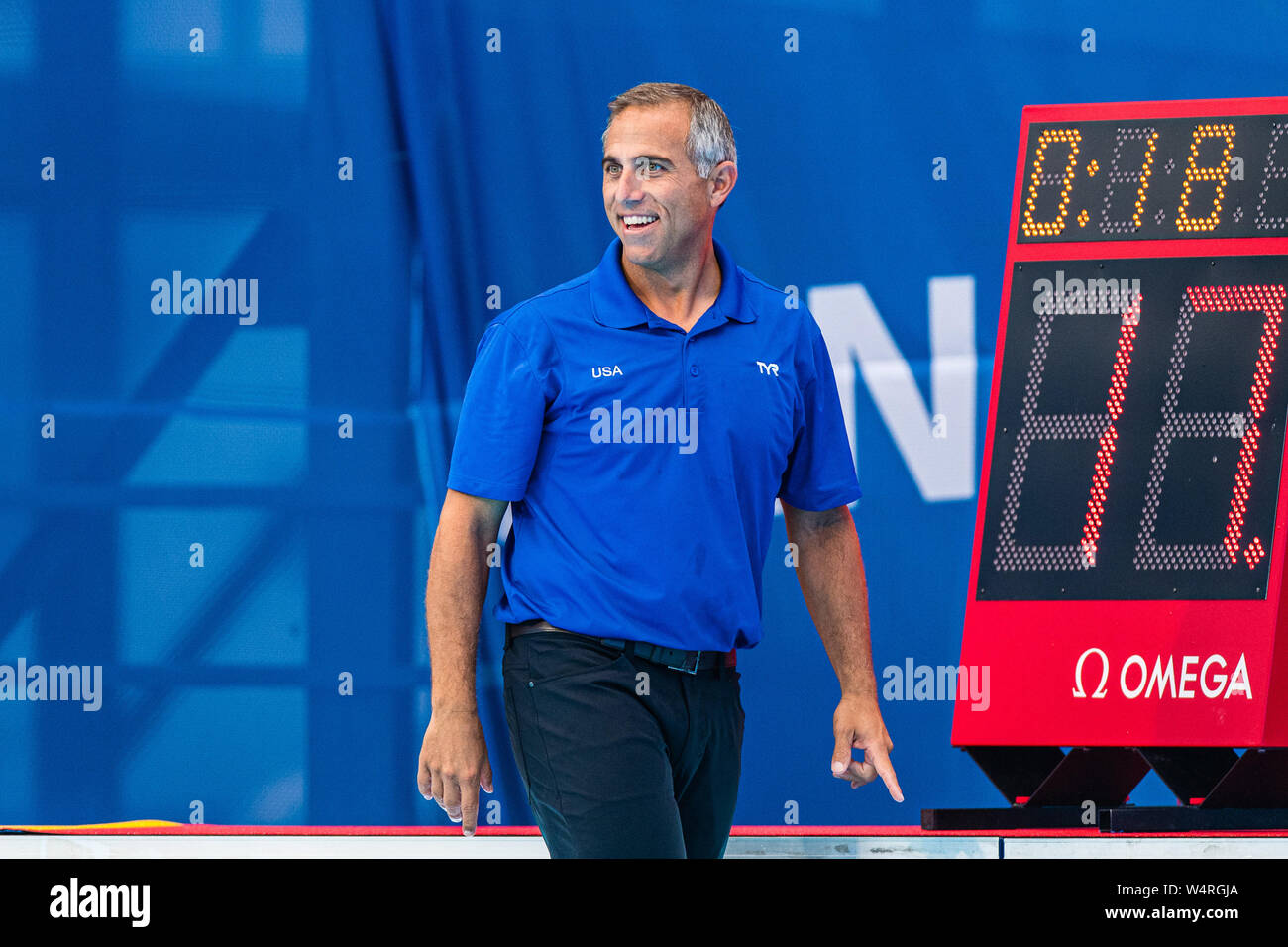 24-07-2019: WK Wasserball: USA / Australien: Gwangju KRIKORIAN Adam (USA) Gwangju Südkorea 24 Wasserball W43 USA - AUS 07/2019. FINA World Aquatics Championships Nambu University Grounds Orange Pictures / Deepbluemedia / Insidefoto Stockfoto