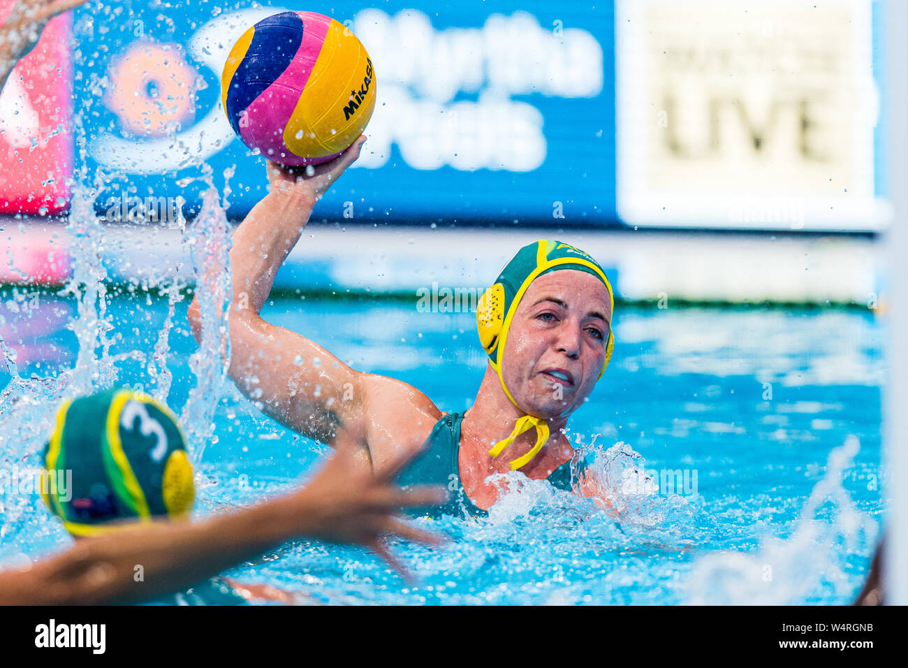 24-07-2019: WK Wasserball: USA / Australien: Gwangju #9 ARANCINI Zoe (AUS) Gwangju Südkorea 24 Wasserball W43 USA - AUS 07/2019. FINA World Aquatics Championships Nambu University Grounds Orange Pictures / Deepbluemedia / Insidefoto Stockfoto