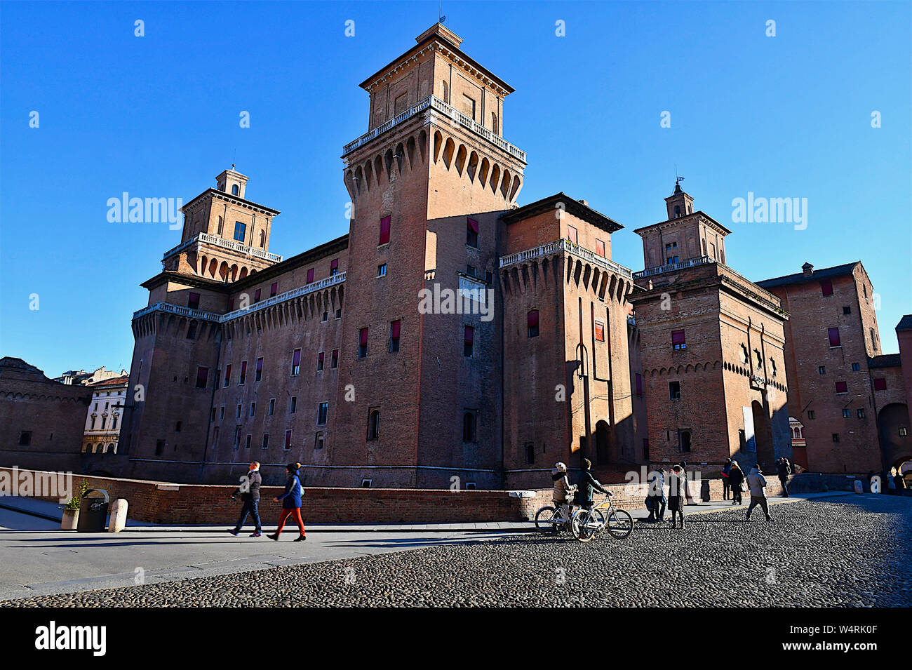 Castello Estense, Ferrara, Emilia-Romagna, Italien Stockfoto