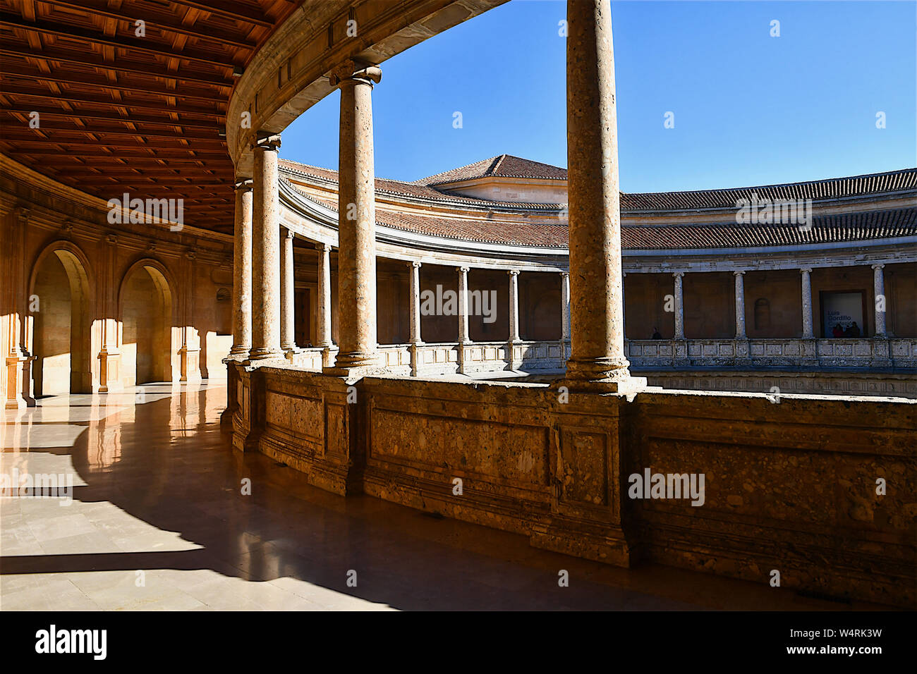 Terrasse von Palast von Karl V, Granada, Andalusien, Spanien Stockfoto