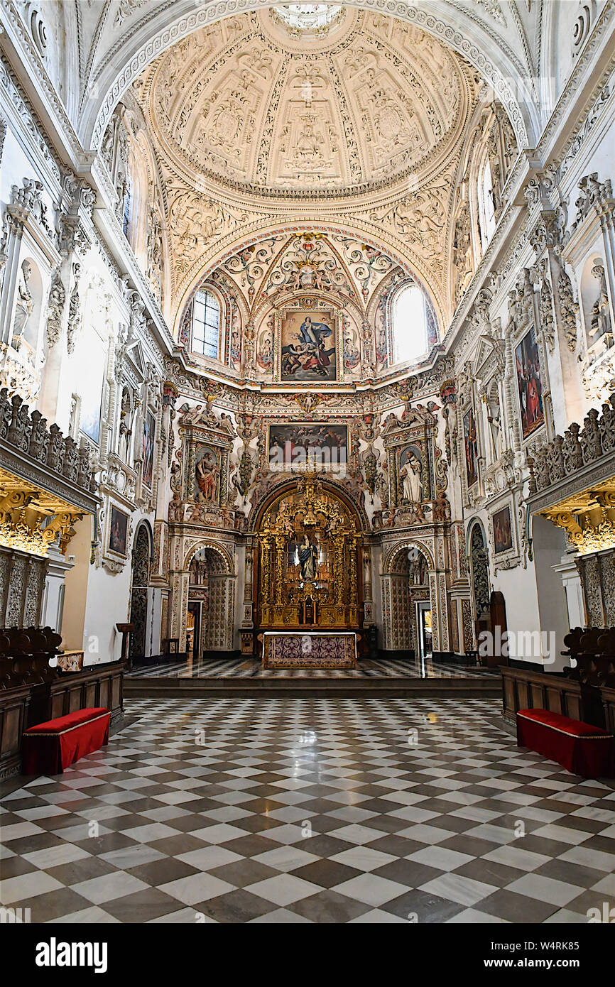 Innenraum der Kartause von Granada, Granada, Andalusien, Spanien Stockfoto