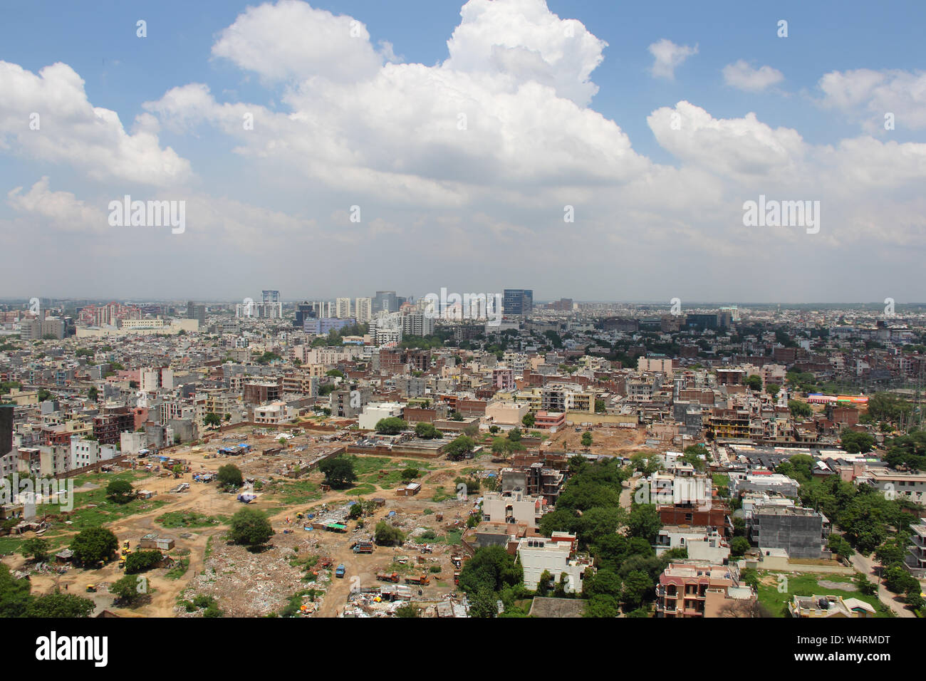 Erhöhte Ansicht einer Stadt, Gurgaon, Haryana, Indien Stockfoto