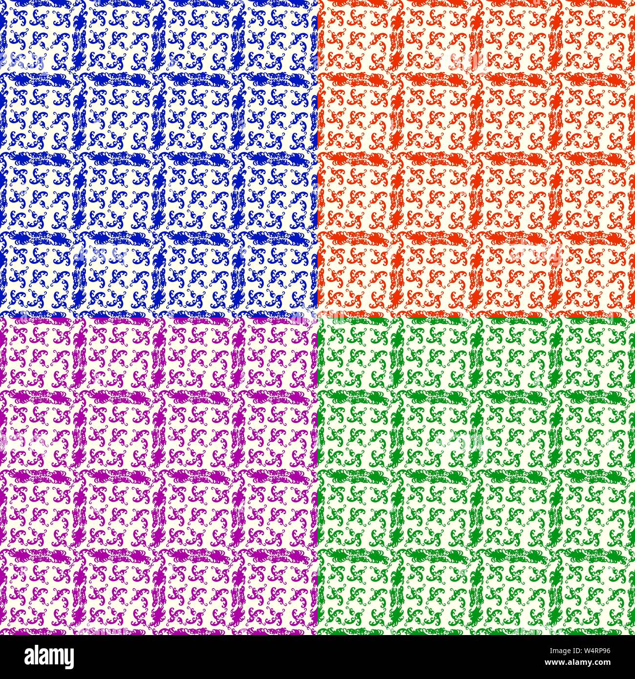 ?????? Vektor nahtlose Bunte retro Muster Hintergrund Stock Vektor