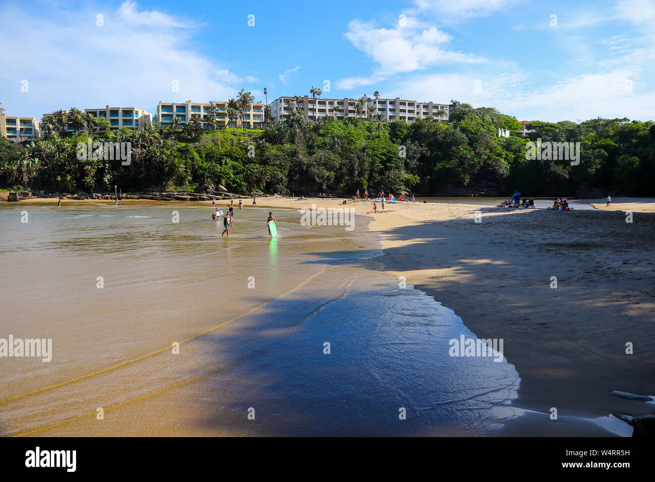 Uvongo Strand in der Nähe von Margate, KwaZulu-Natal Provinz von Südafrika Stockfoto