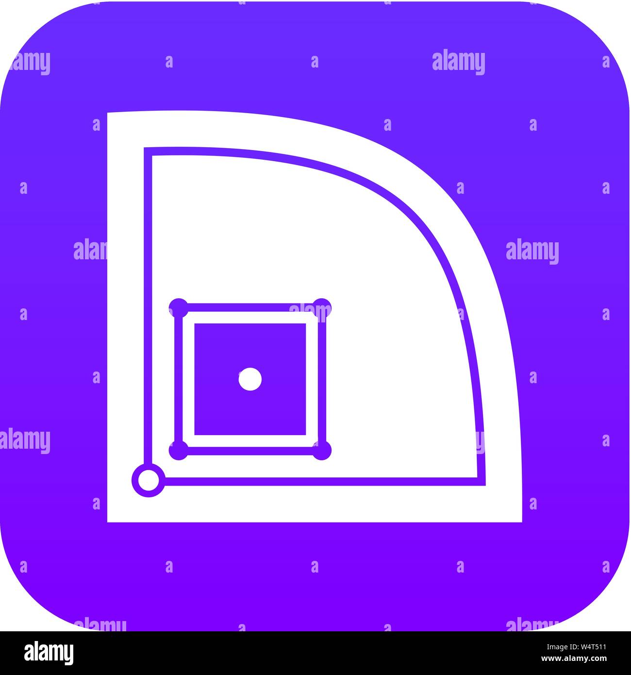 Baseball Feld Symbol digital Purple Stock Vektor