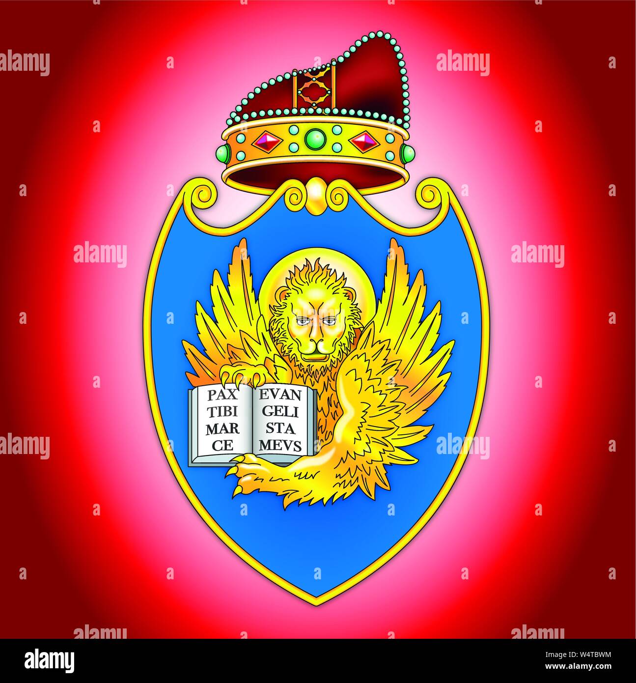 Stadt Venedig offizielle Wappen, Venetien, Italien, Vektor, Abbildung Stock Vektor