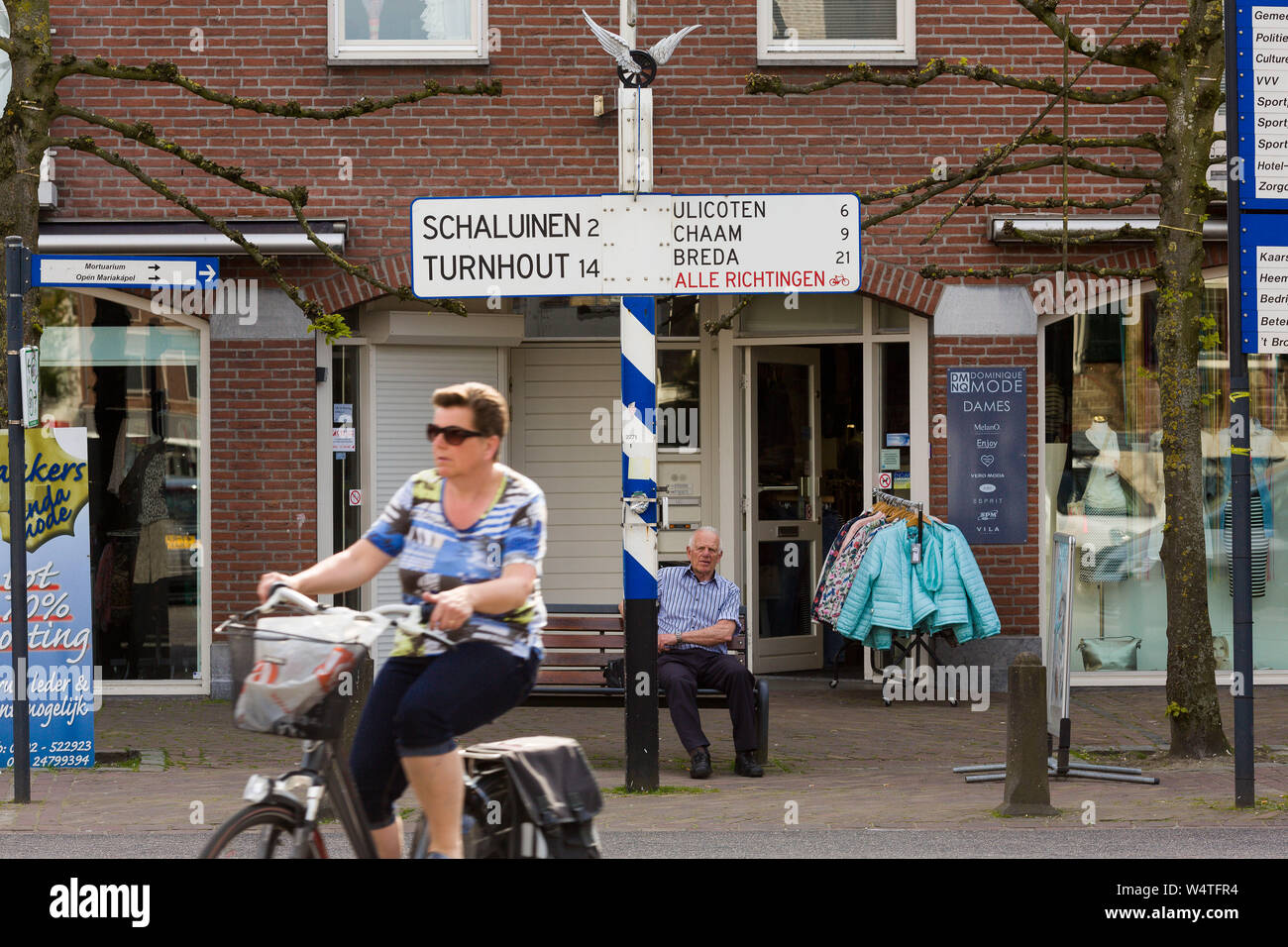 Ganz baarle-hertog oder Baerle-Duc, ein belgisch-niederländischen Dorf, ist eine Grenze und eine administrative Neugier. Ein Teil der belgischen Dorf ist in geschlossenen Stockfoto