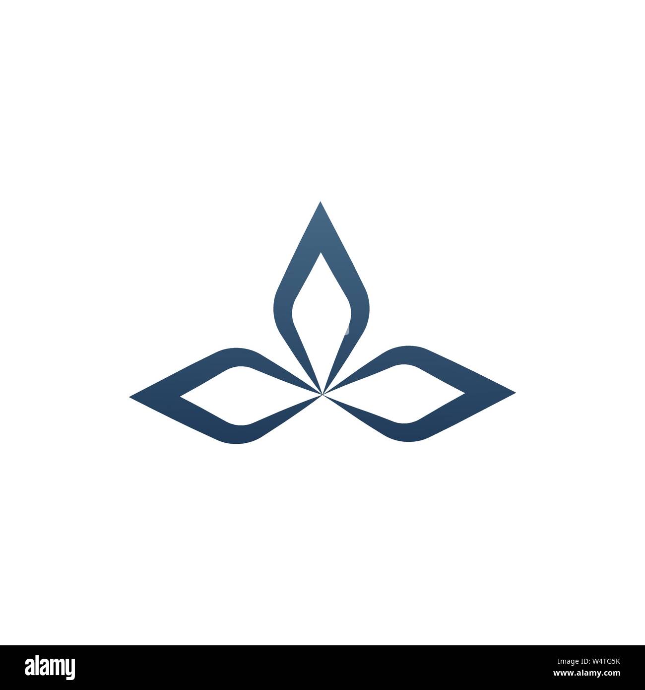 Dreiecke mit einzigartigen Formen. Logo Design mit ausgefallenen Verzierungen. Stock Vektor