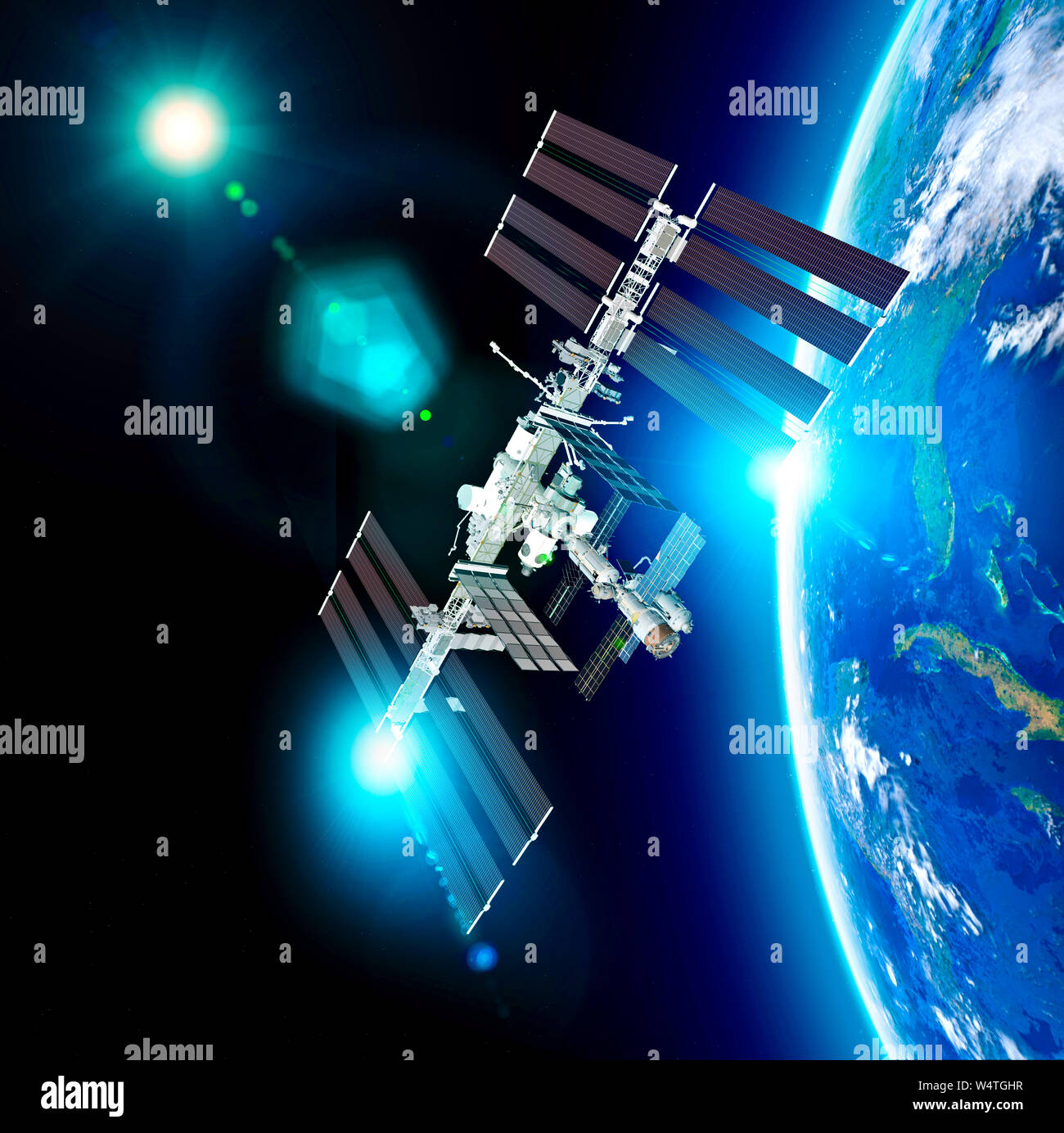 die-internationale-raumstation-iss-ist-eine-raumstation-oder-einen