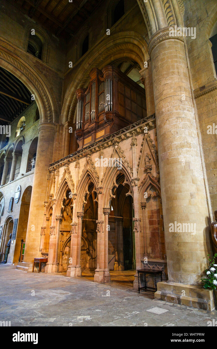 Die Kathedrale von Southwell Minster, Southwell, Nottinghamshire, England, Großbritannien Stockfoto