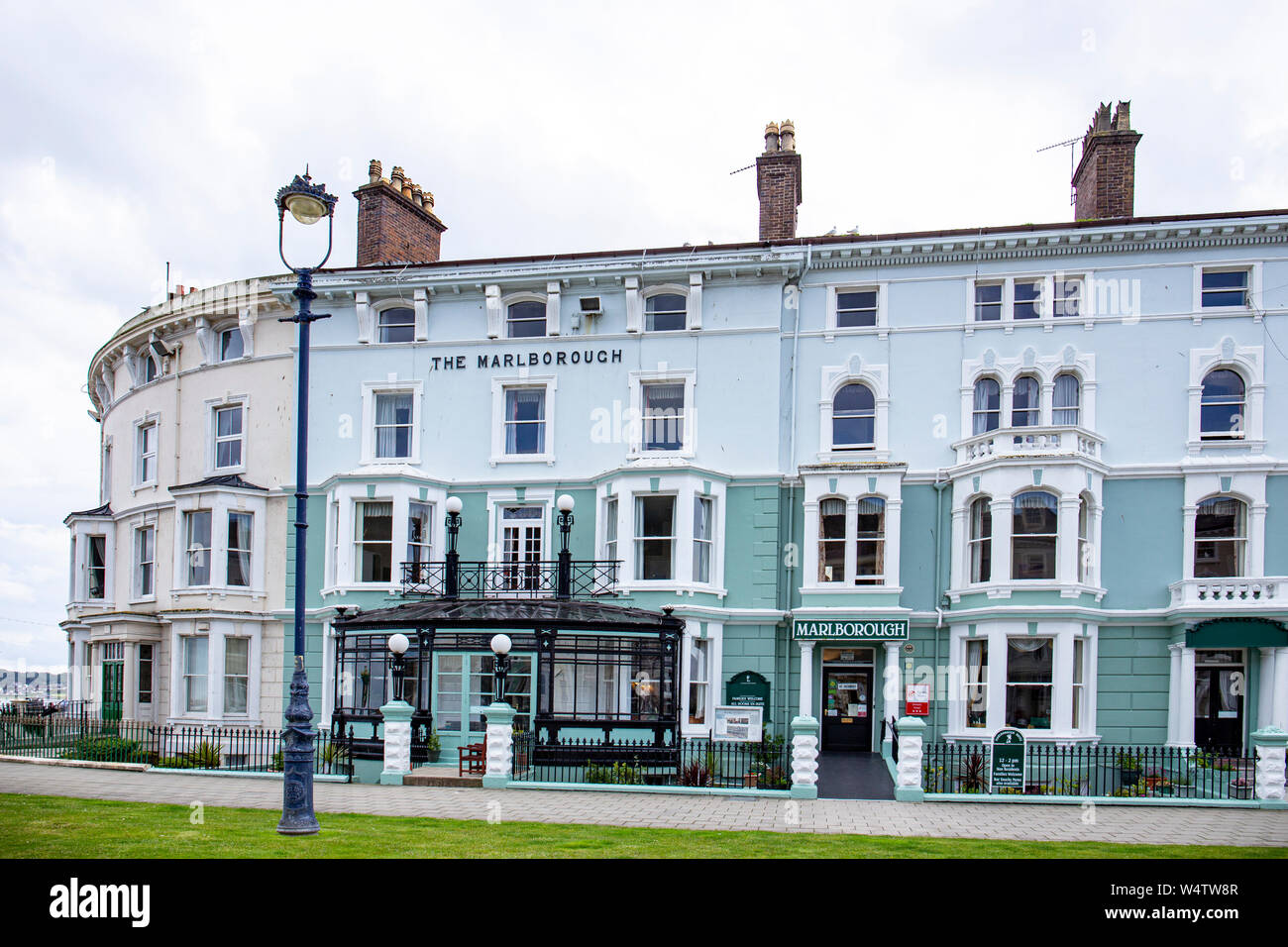 Das Marlborough Hotel liegt im Zentrum von Conwy in Wales Llandudno GROSSBRITANNIEN Stockfoto