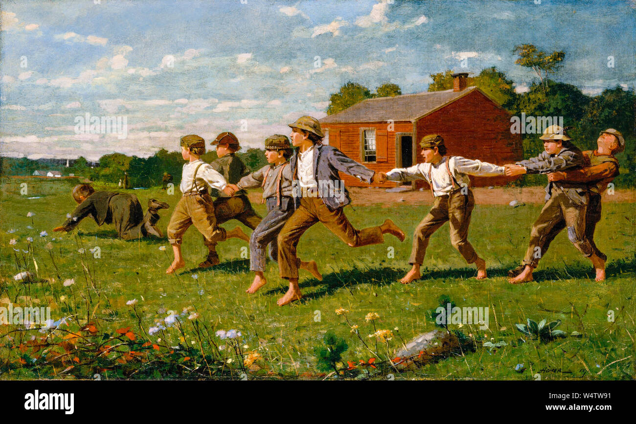 Winslow Homer, Malerei, Snap die Peitsche, 1872 Stockfoto