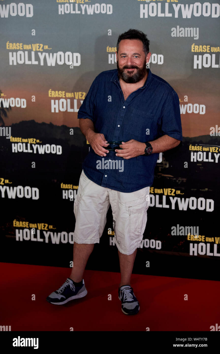 Pepon Nieto kümmert sich um 'Erase una vez en Hollywood' (Once Upon a Time in... Hollywood) Film Premiere bei Dore Kino in Madrid, Spanien. Stockfoto