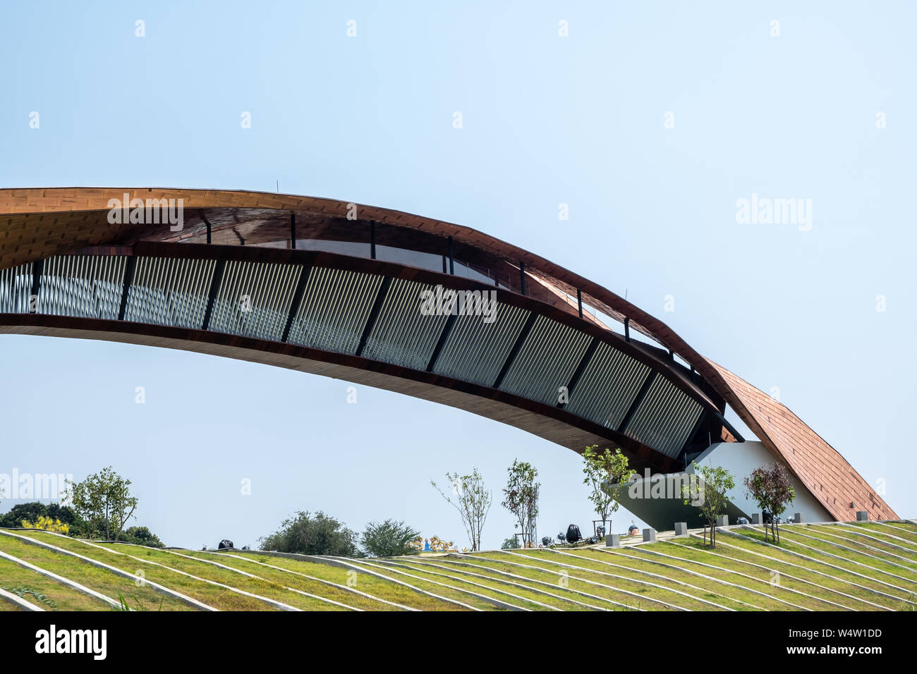 Nakhon Sawan, Thailand - 12 April, 2019: Blick von Pasan, das Denkmal für die Herkunft der Fluss Chao Phraya Nakhon Sawan in Thailand. Dies ist t Stockfoto