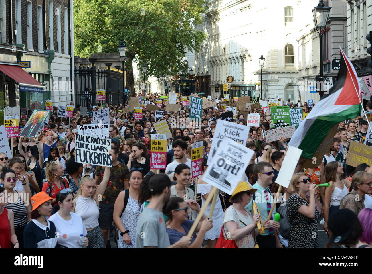 Tausende von Demonstranten Anti-Boris März von Russell Square, Bloomsbury Street Stockfoto