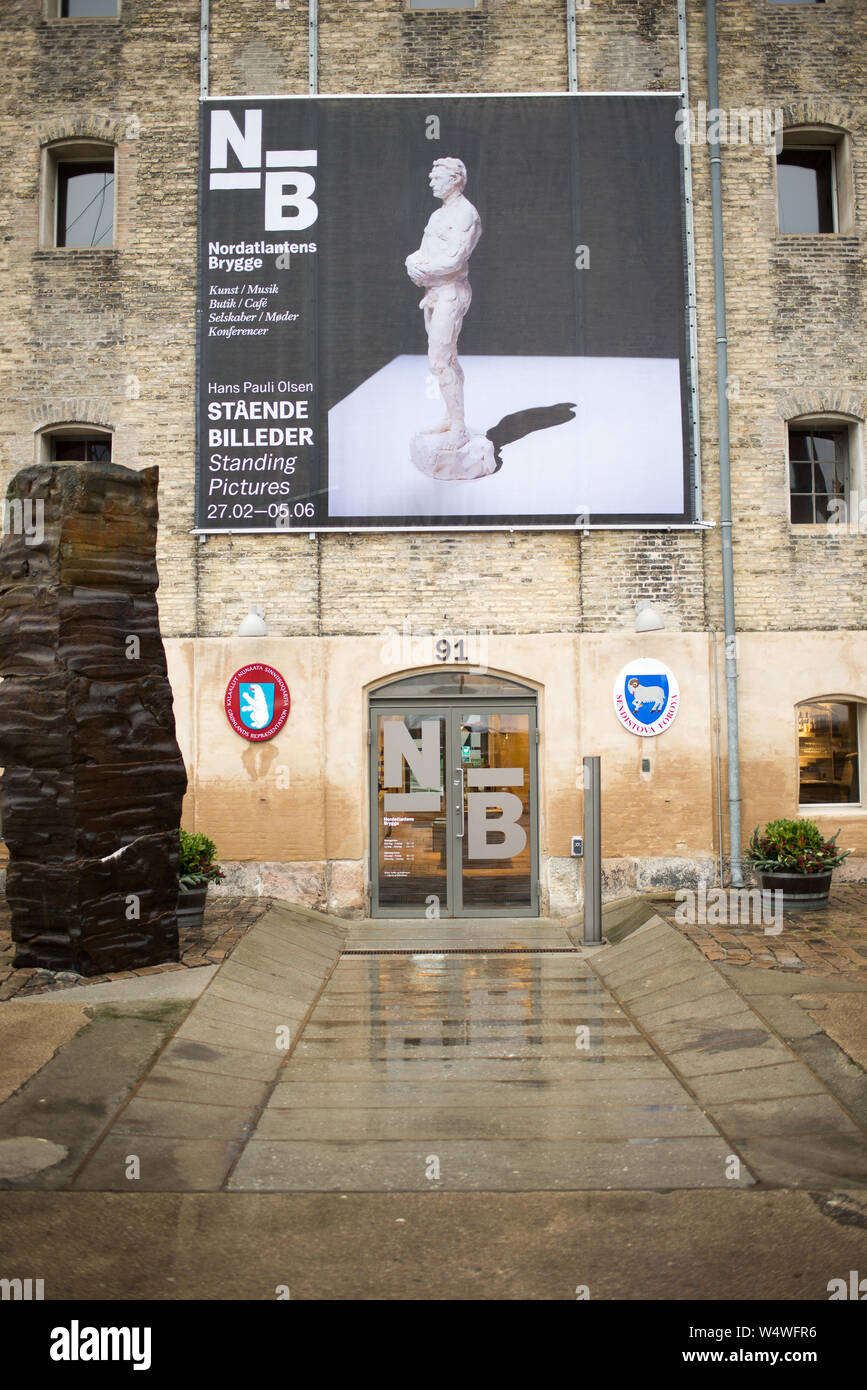 Eingang des Nordatlantens Brygge in Kopenhagen, Greenlands Vertretung in Dänemark Stockfoto